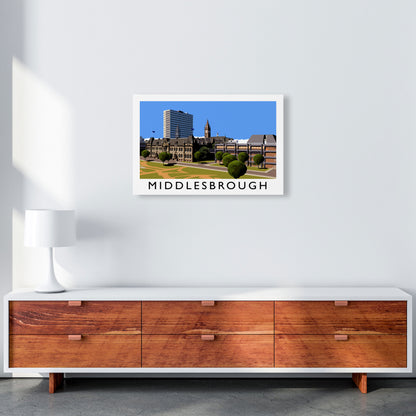 Middlesbrough Travel Art Print by Richard O'Neill, Framed Wall Art A2 Canvas