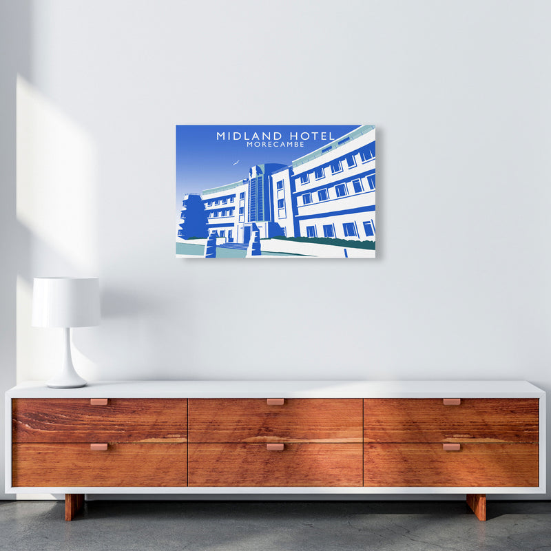 Midland Hotel Morecambe Travel Art Print by Richard O'Neill, Framed Wall Art A2 Canvas