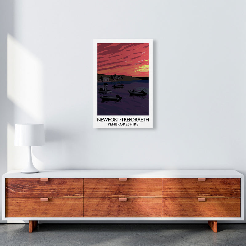 Newport Trefdraeth Pembrokeshire Travel Art Print by Richard O'Neill A2 Canvas