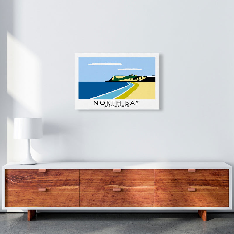 North Bay Scarborough Travel Art Print by Richard O'Neill, Framed Wall Art A2 Canvas