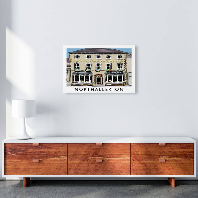 Northallerton Travel Art Print by Richard O'Neill, Framed Wall Art A2 Canvas
