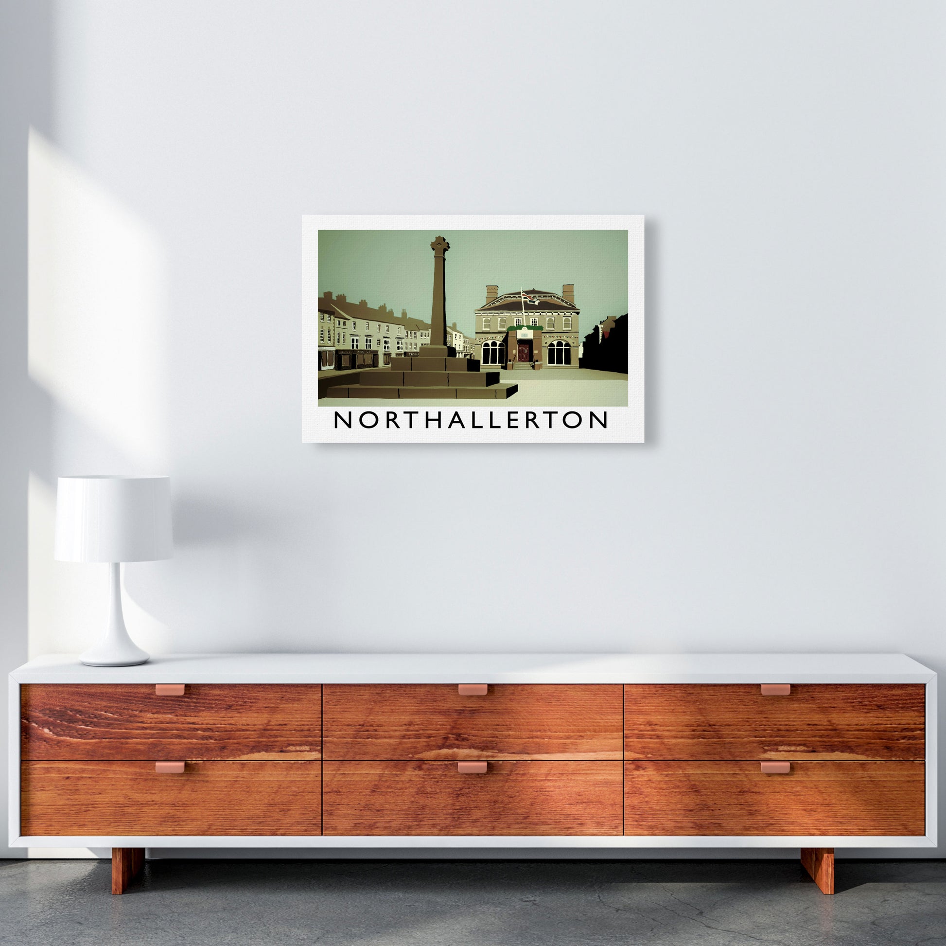 Northallerton Framed Digital Art Print by Richard O'Neill A2 Canvas