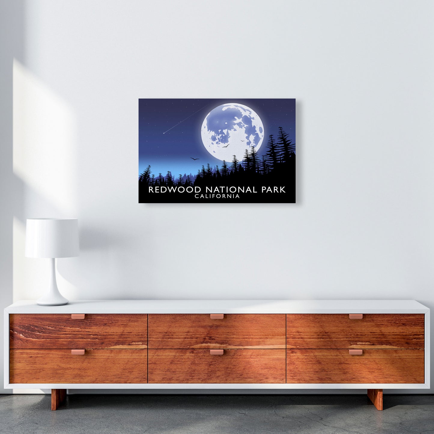 Redwood National Park California Travel Art Print by Richard O'Neill A2 Canvas