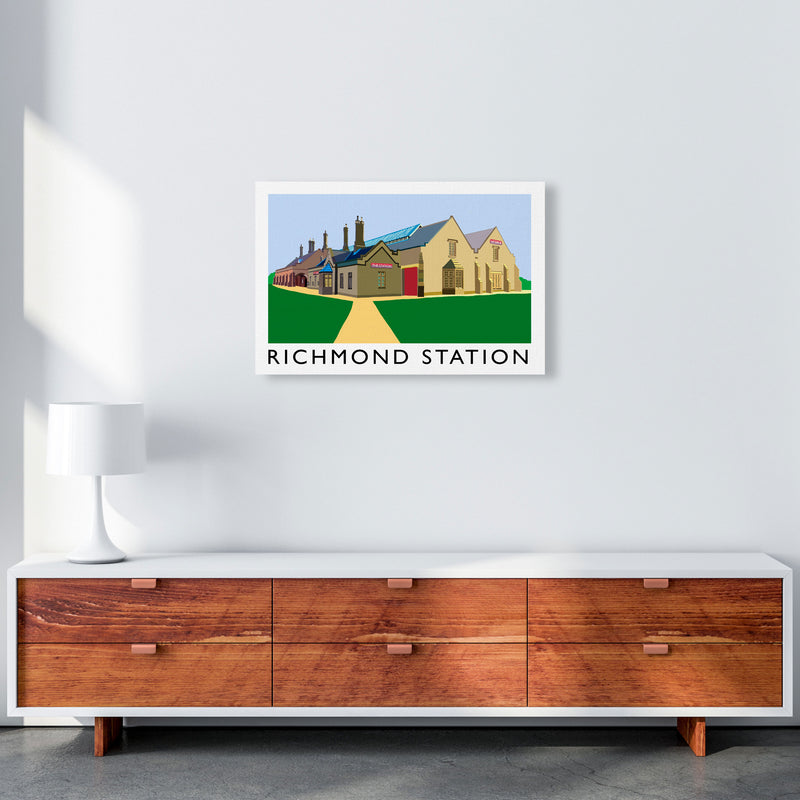 Richmond Station Travel Art Print by Richard O'Neill, Framed Wall Art A2 Canvas