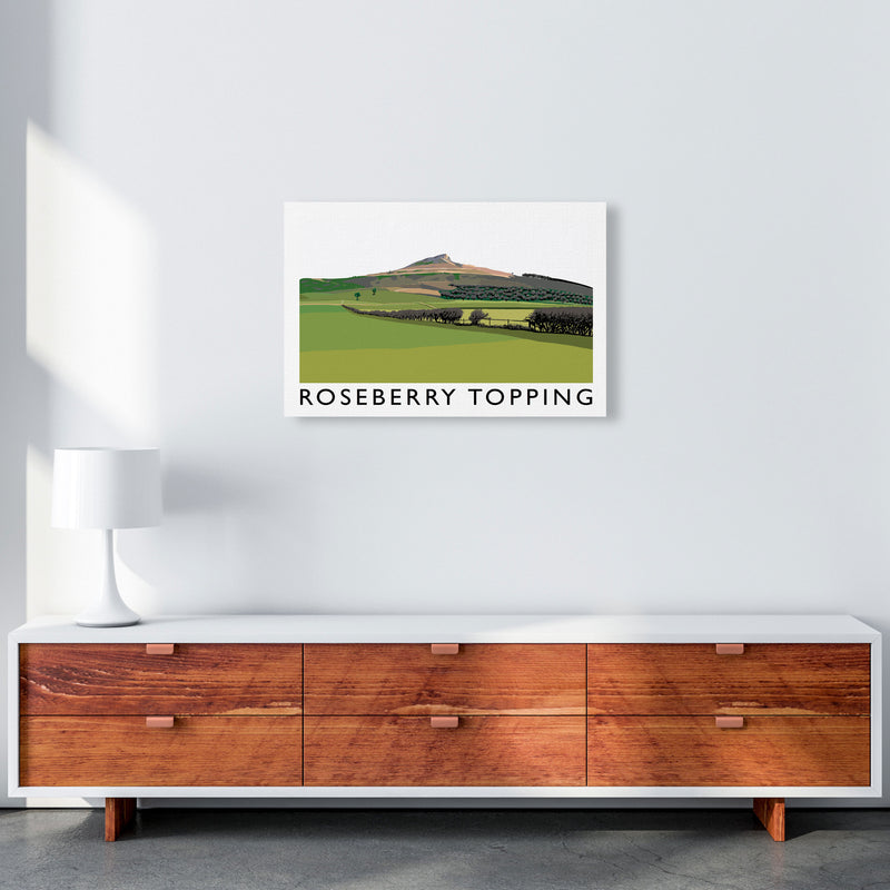 Roseberry Topping Art Print by Richard O'Neill, Framed Wall Art A2 Canvas