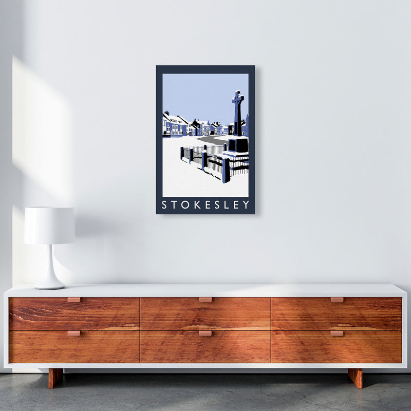 Stokesley In Snow Portrait by Richard O'Neill A2 Canvas