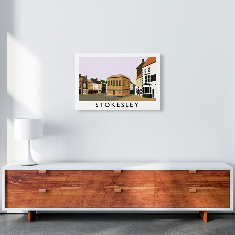 Stokesley Travel Art Print by Richard O'Neill, Framed Wall Art A2 Canvas