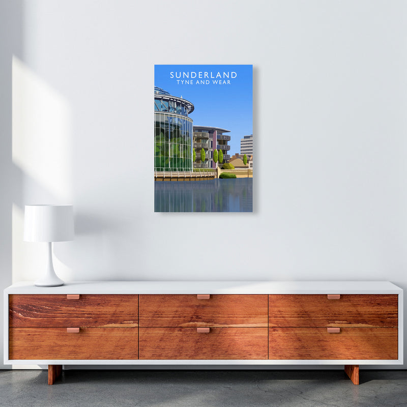 Sunderland Tyne and Wear Art Print by Richard O'Neill, Framed Wall Art A2 Canvas