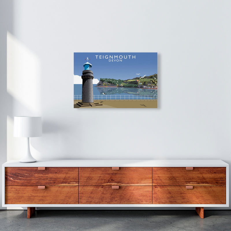 Teignmouth Devon Art Print by Richard O'Neill, Framed Wall Art A2 Canvas