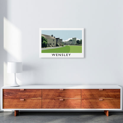 Wensley Travel Art Print by Richard O'Neill, Framed Wall Art A2 Canvas