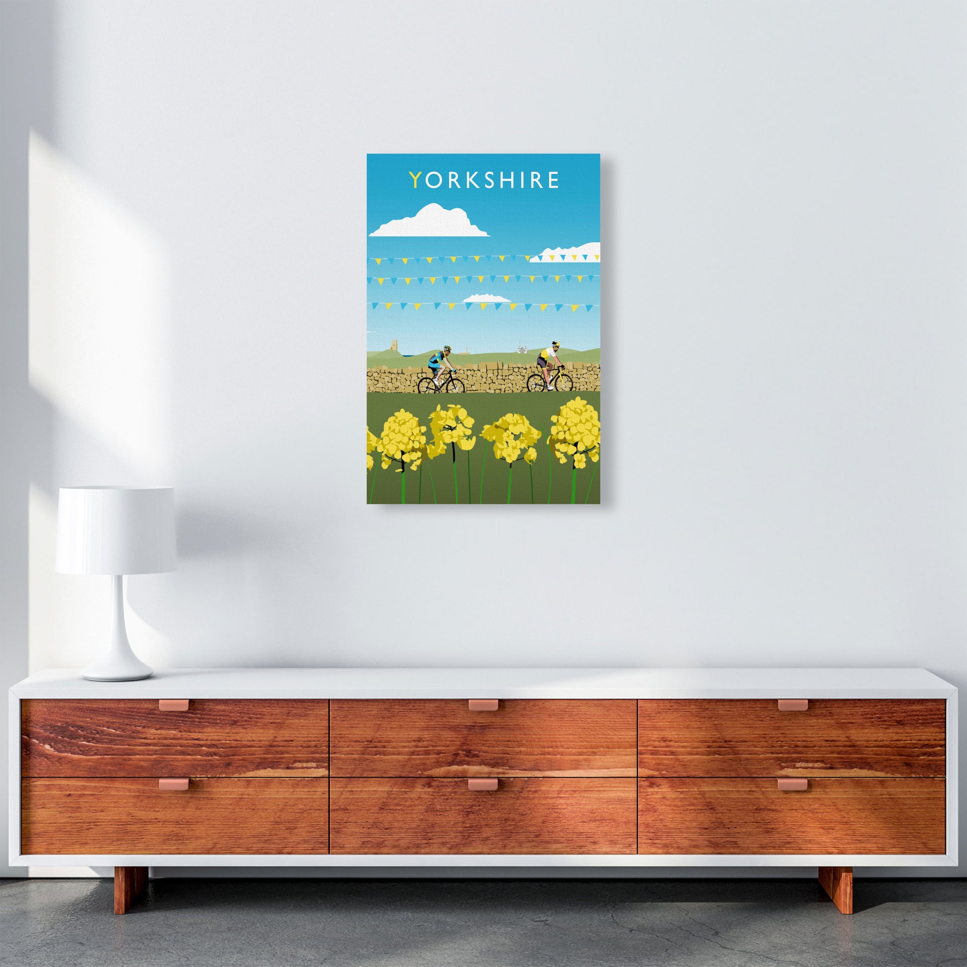 Yorkshire Framed Digital Art Print by Richard O'Neill A2 Canvas