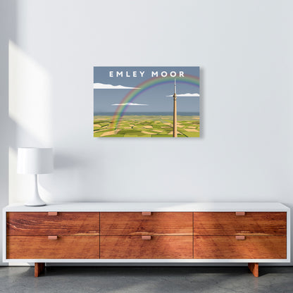 Emley Moor Framed Digital Art Print by Richard O'Neill A2 Canvas