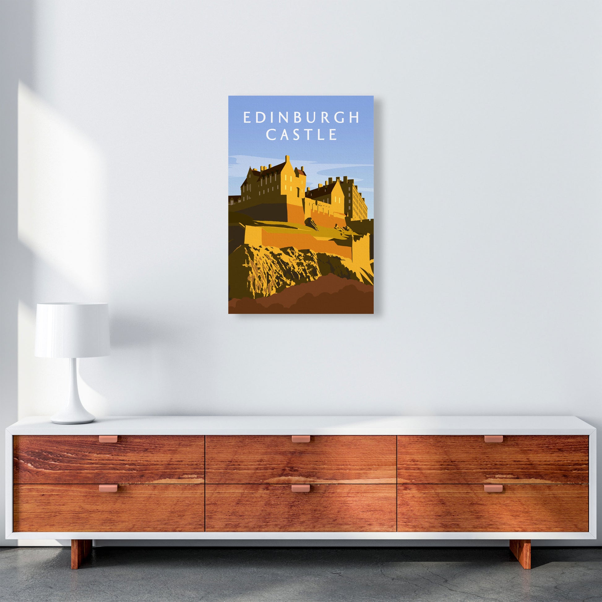 Edinburgh Castle Portrait by Richard O'Neill A2 Canvas