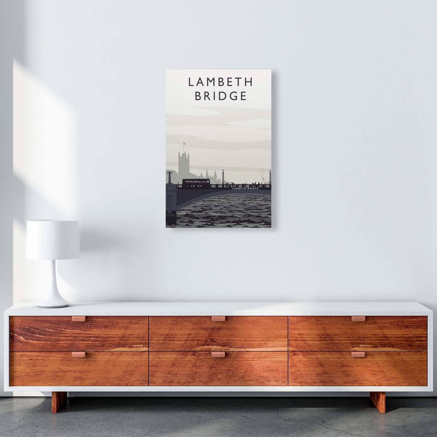 Lambeth Bridge portrait by Richard O'Neill A2 Canvas