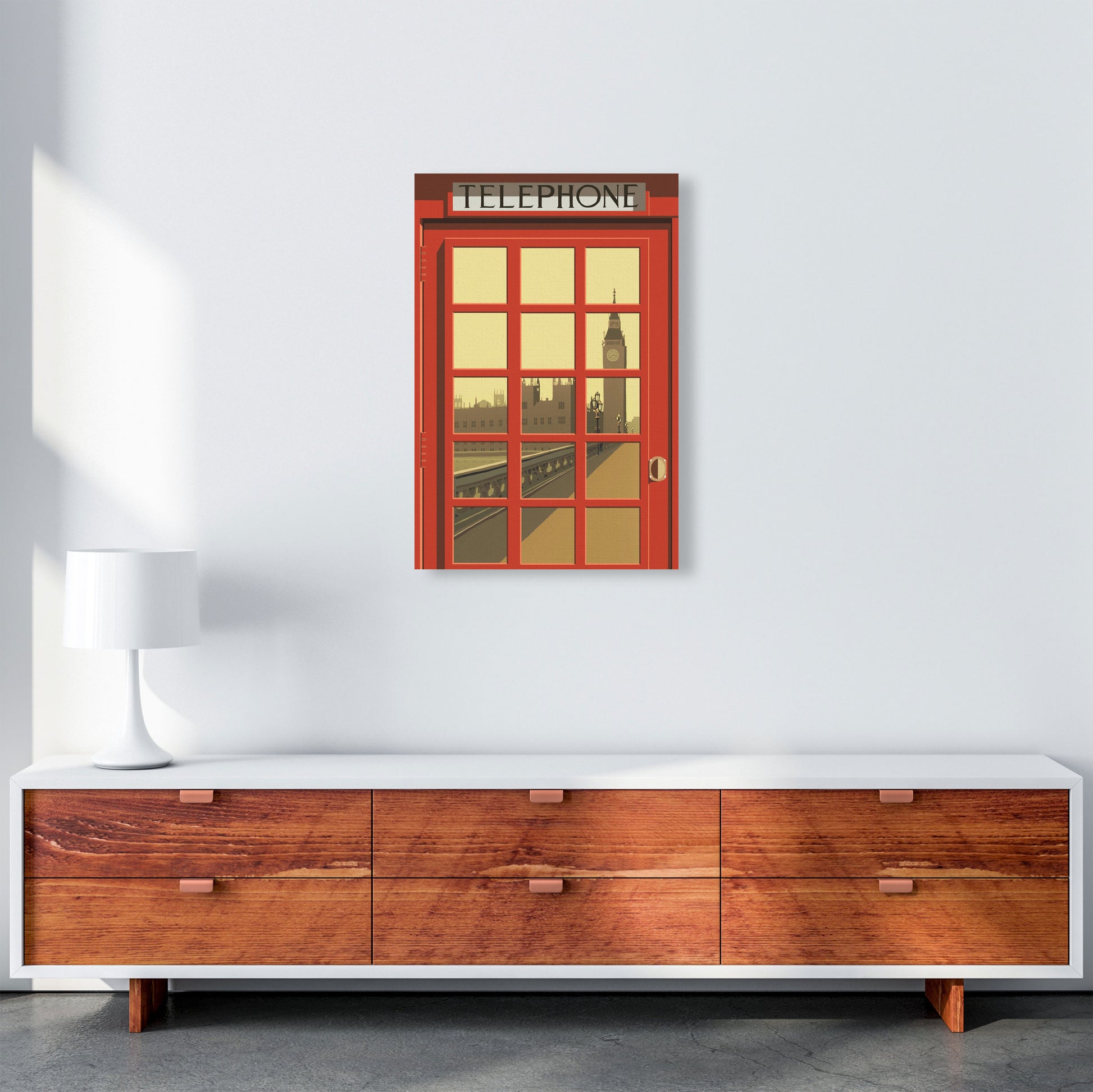 London Telephone Box 5 by Richard O'Neill A2 Canvas