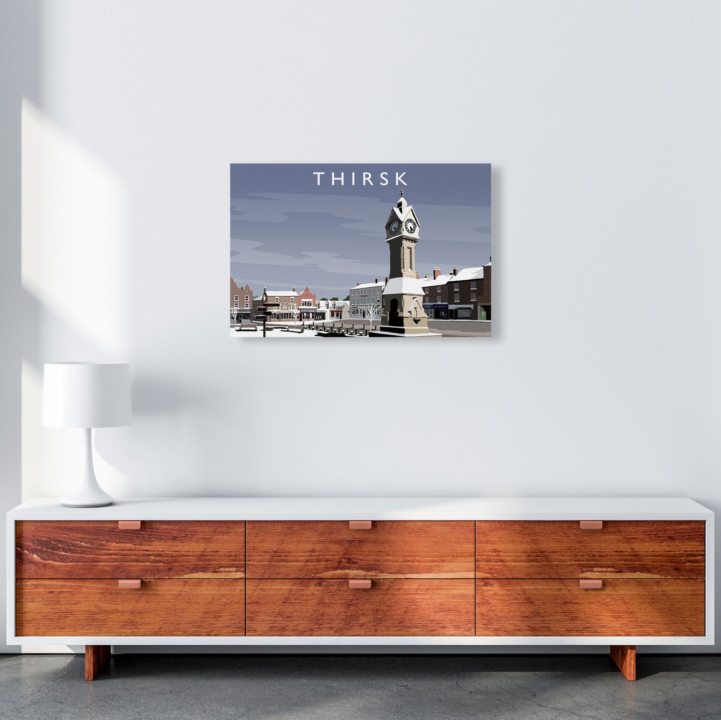 Thirsk 2 (snow) by Richard O'Neill A2 Canvas