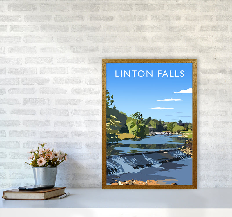 Linton Falls portrait Travel Art Print by Richard O'Neill A2 Print Only