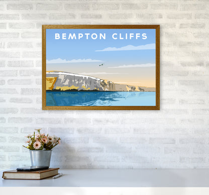 Bempton Cliffs Travel Art Print by Richard O'Neill A2 Print Only