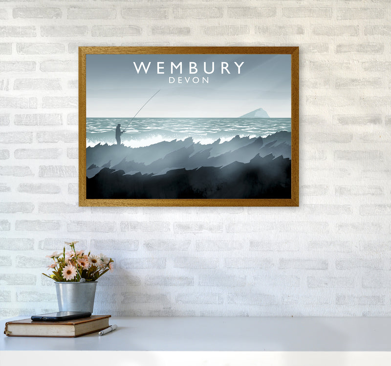 Wembury Travel Art Print by Richard O'Neill A2 Print Only