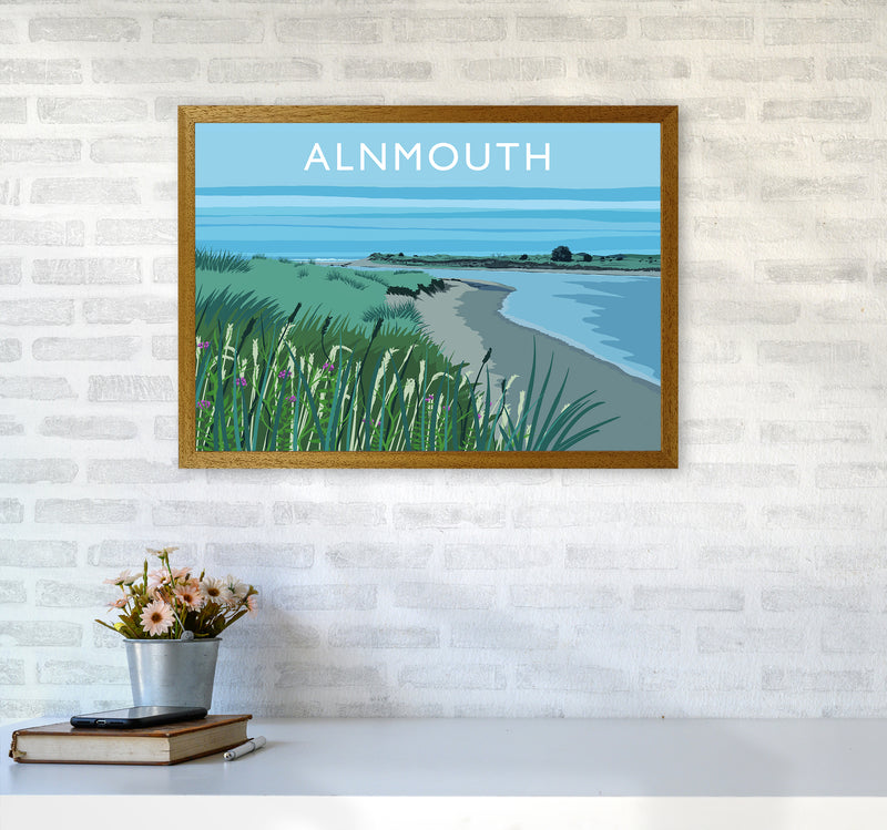 Alnmouth Travel Art Print by Richard O'Neill A2 Print Only
