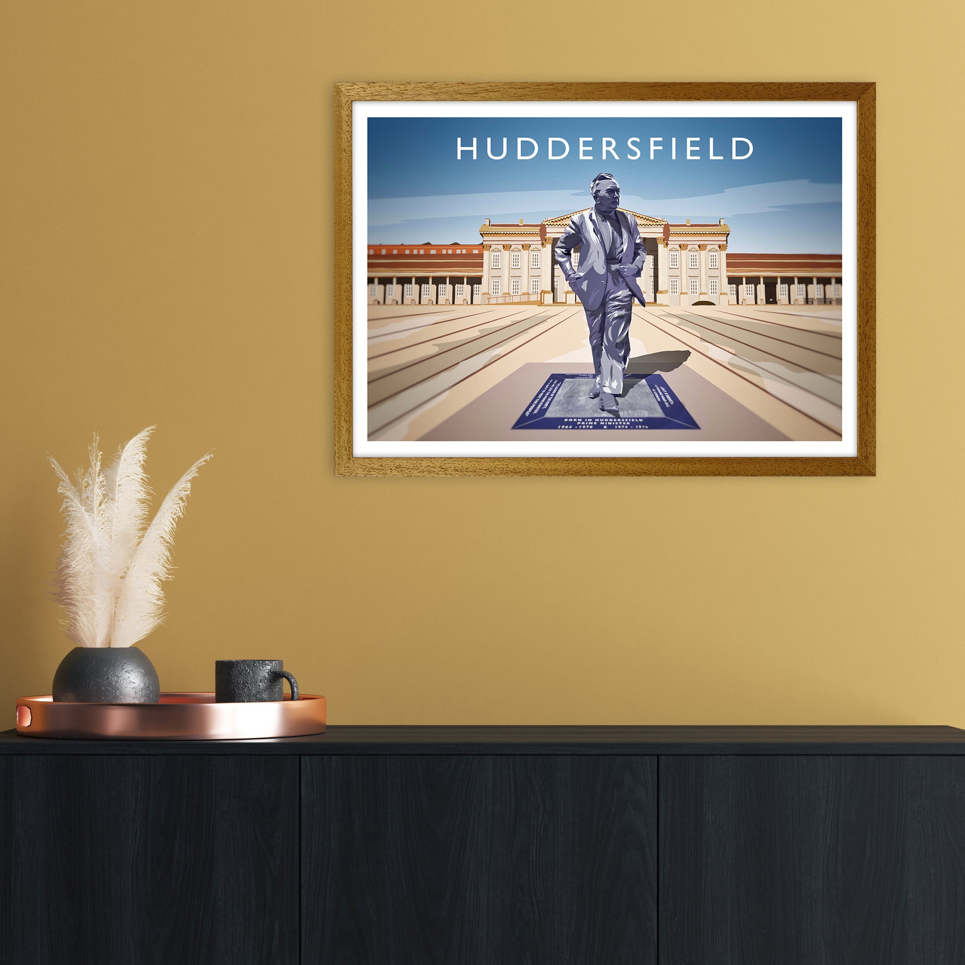 Huddersfield Travel Art Print by Richard O'Neill A2 Print Only
