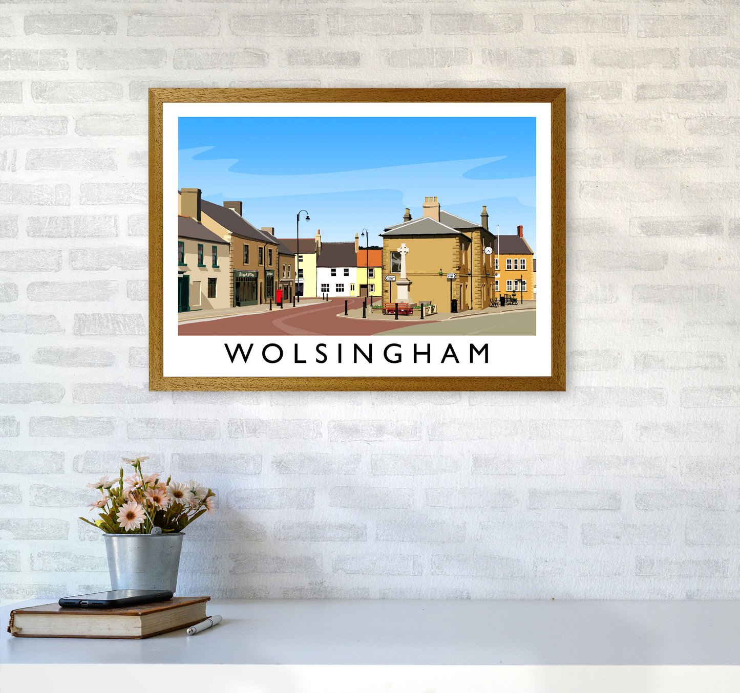 Wolsingham 2 Travel Art Print by Richard O'Neill A2 Print Only