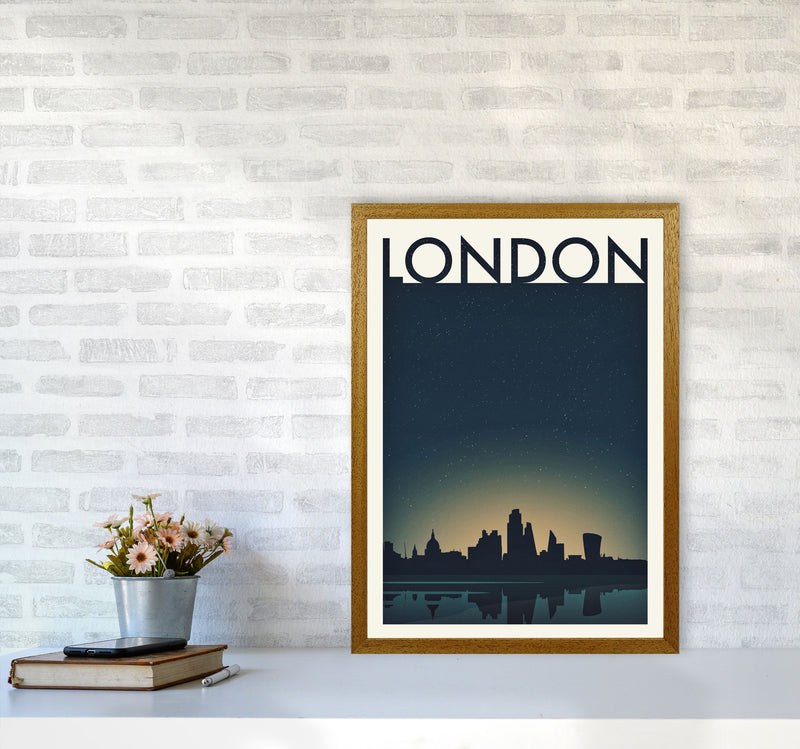 London 4 (Night) Travel Art Print by Richard O'Neill A2 Print Only