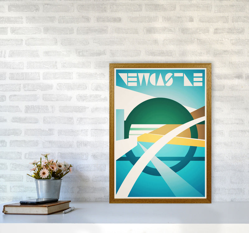 Newcastle 2 Travel Art Print by Richard O'Neill A2 Print Only