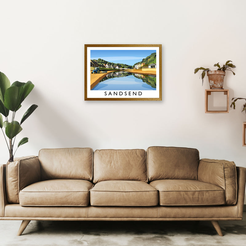 Sandsend 5 Travel Art Print by Richard O'Neill A2 Print Only
