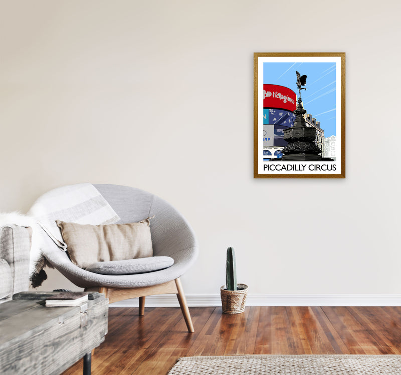 Piccadilly Circus London Art Print by Richard O'Neill A2 Print Only