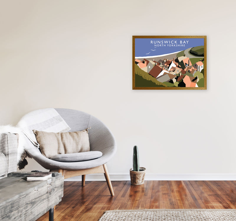 Runswick Bay North Yorkshire Art Print by Richard O'Neill A2 Print Only