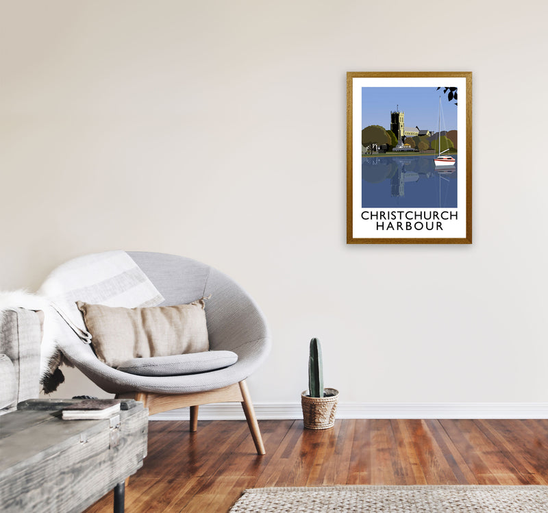 Christchurch Harbour Framed Digital Art Print by Richard O'Neill A2 Print Only