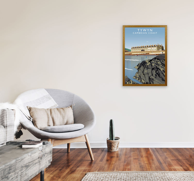 Tywyn Cambrian Coast Framed Digital Art Print by Richard O'Neill A2 Print Only