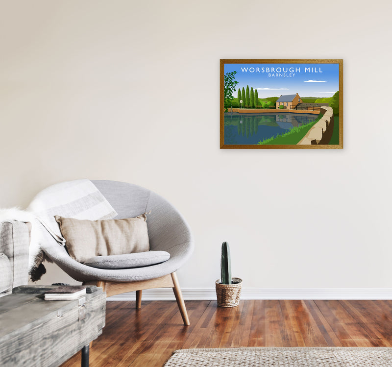 Worsbrough Mill (Landscape) by Richard O'Neill Yorkshire Art Print A2 Print Only