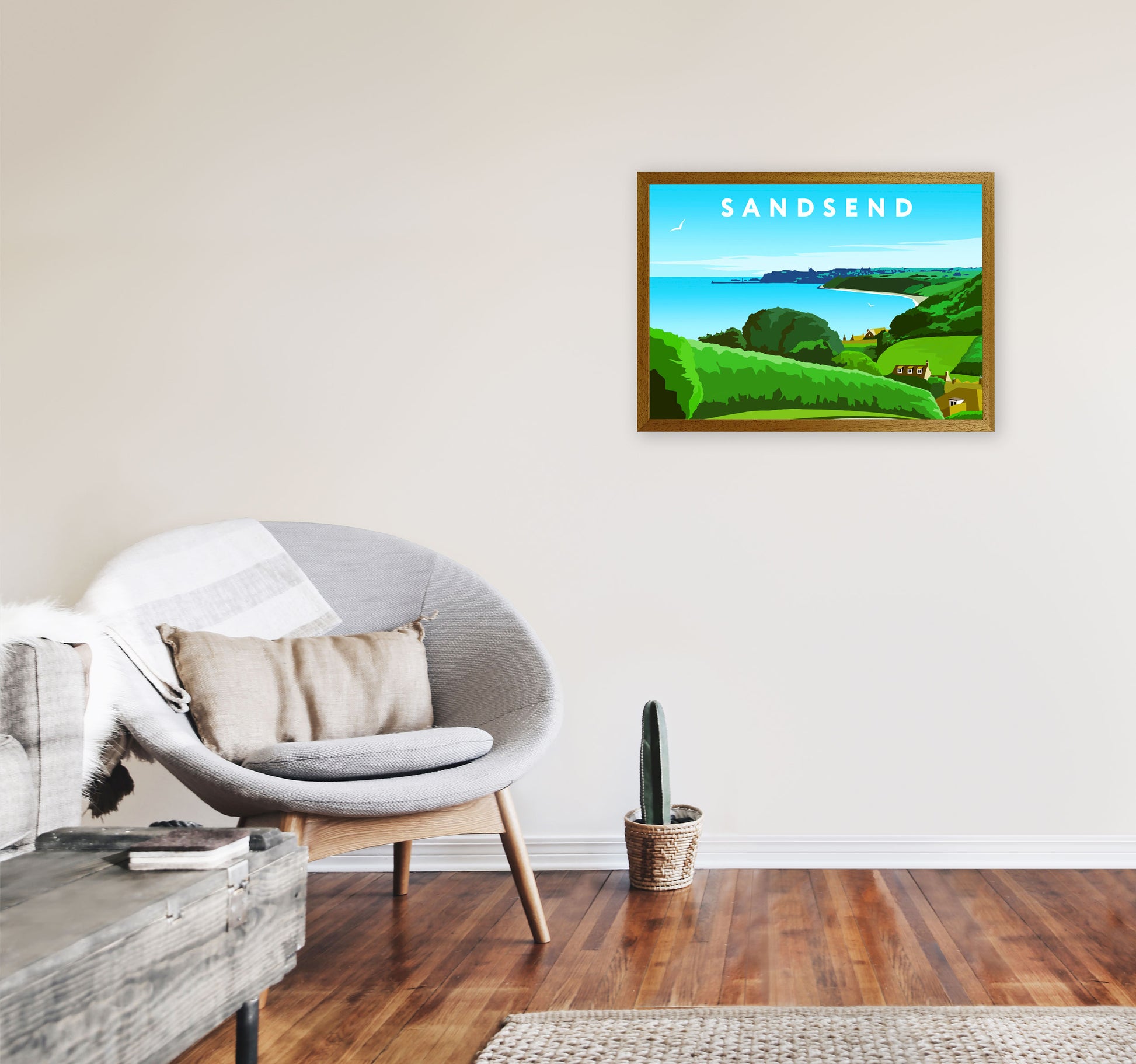 Sandsend Art Print by Richard O'Neill A2 Print Only