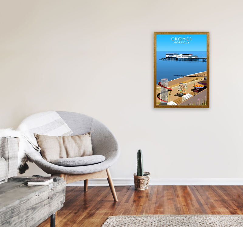 Cromer Norfolk Framed Digital Art Print by Richard O'Neill A2 Print Only