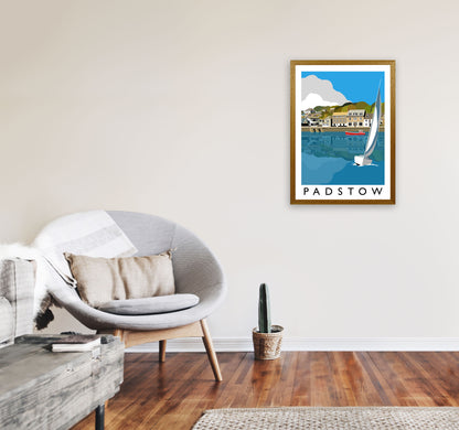 Padstow Framed Digital Art Print by Richard O'Neill, Framed Wall Art A2 Print Only
