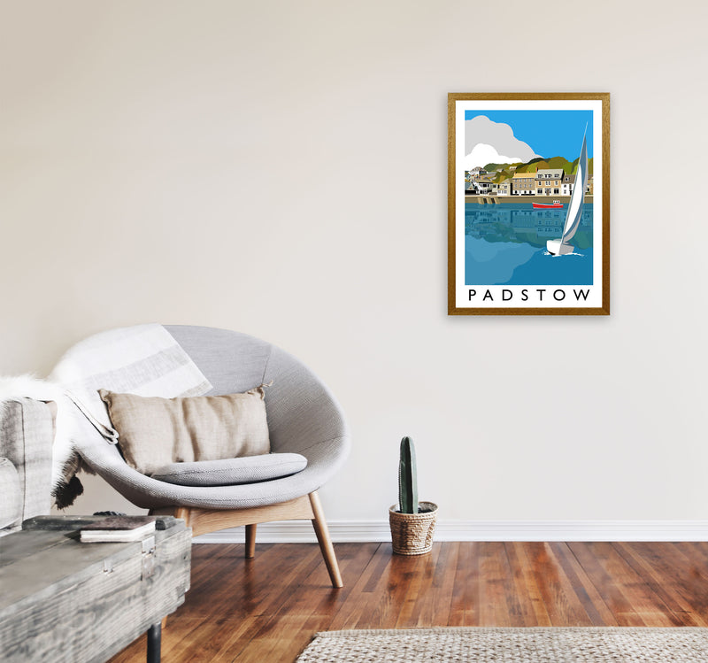 Padstow Framed Digital Art Print by Richard O'Neill, Framed Wall Art A2 Print Only