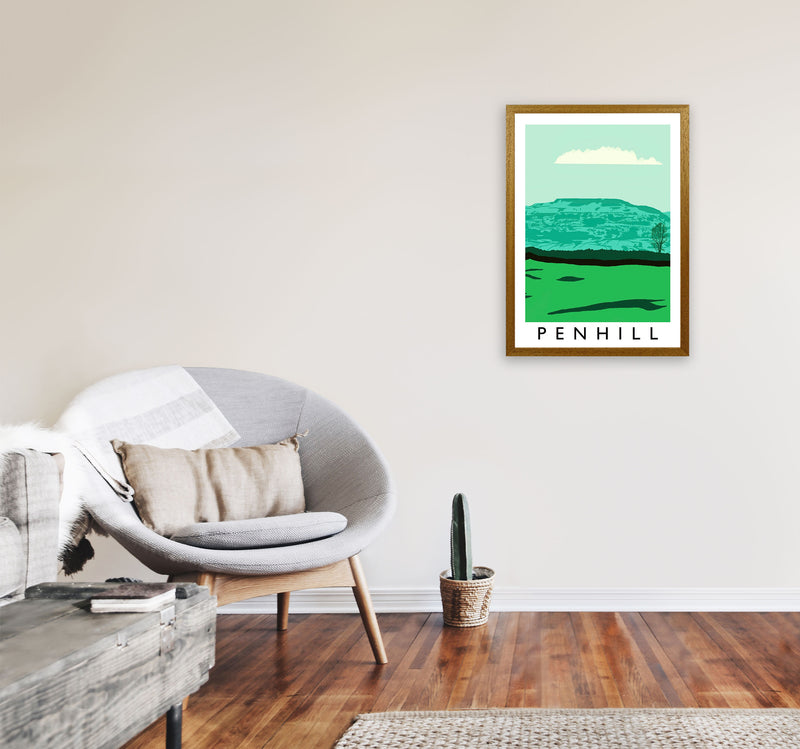 Penhill Digital Art Print by Richard O'Neill, Framed Wall Art A2 Print Only