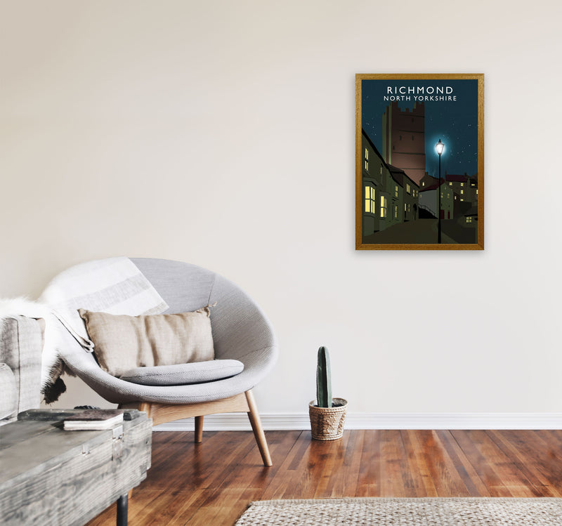 Richmond North Yorkshire Travel Art Print by Richard O'Neill A2 Print Only