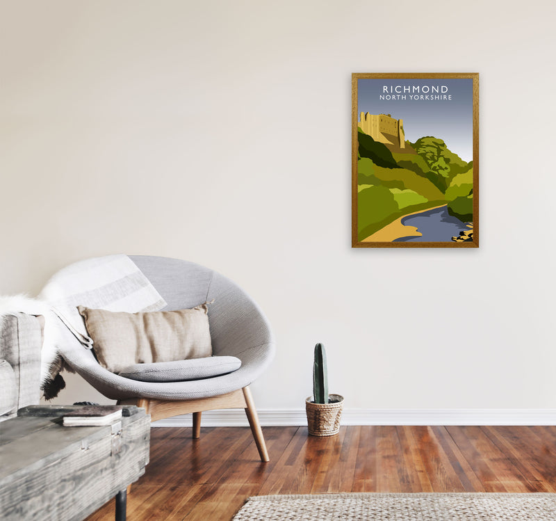 Richmond North Yorkshire Travel Art Print by Richard O'Neill A2 Print Only