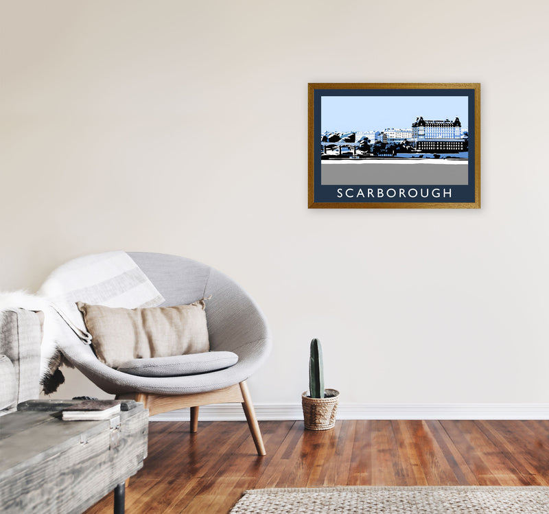Scarborough Travel Art Print by Richard O'Neill, Framed Wall Art A2 Print Only