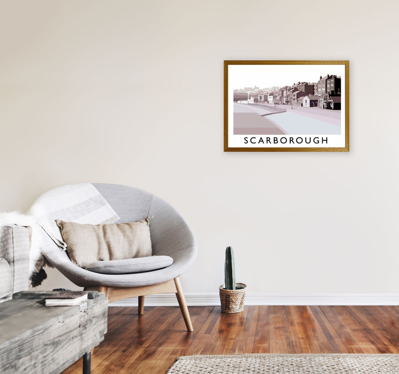 Scarborough Travel Art Print by Richard O'Neill, Framed Wall Art A2 Print Only