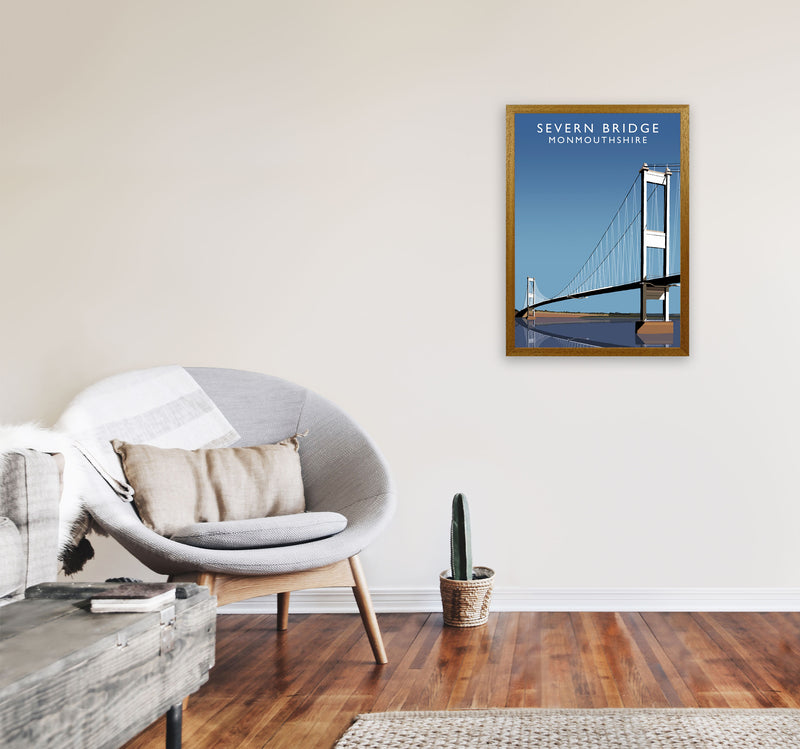 Severn Bridge Monmouthshire Art Print by Richard O'Neill, Framed Wall Art A2 Print Only