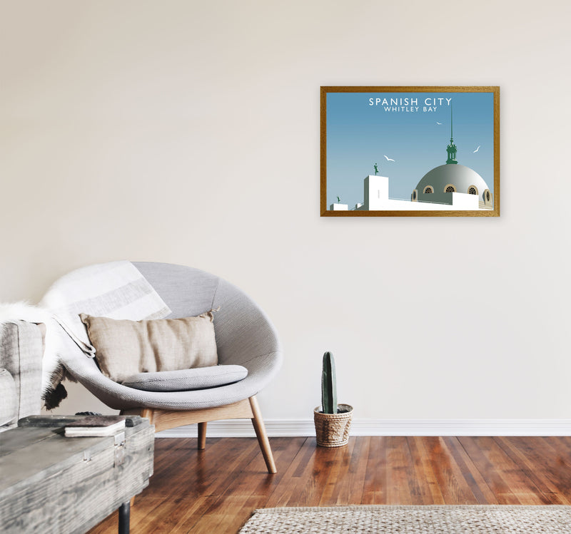 Spanish City Whitley Bay Framed Digital Art Print by Richard O'Neill A2 Print Only