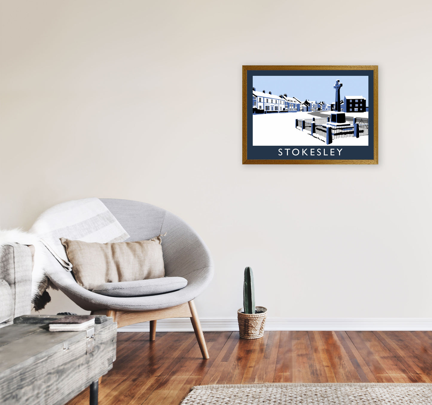 Stokesley Travel Art Print by Richard O'Neill, Framed Wall Art A2 Print Only