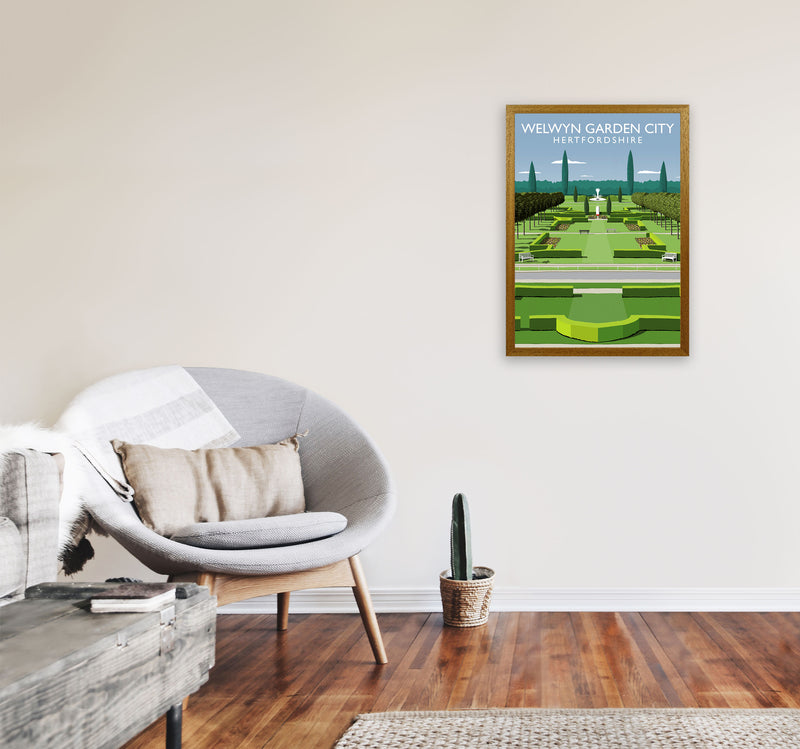 Welwyn Garden City Hertfordshire Travel Art Print by Richard O'Neill A2 Print Only