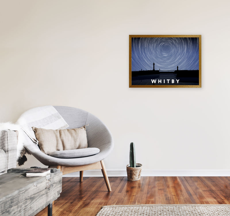 Whitby Digital Art Print by Richard O'Neill, Framed Wall Art A2 Print Only