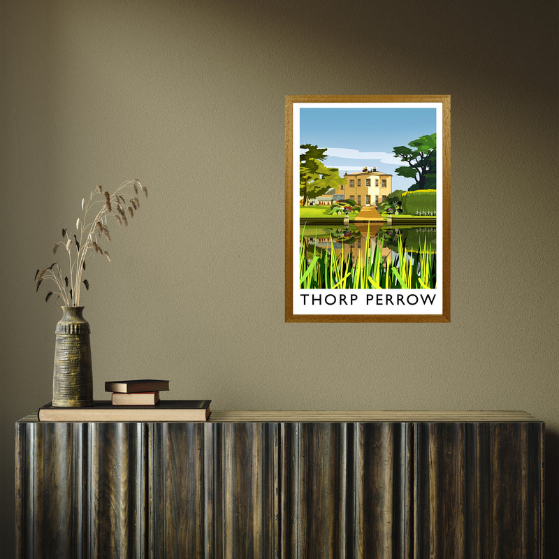 Thorp Perrow portrait by Richard O'Neill A2 Oak Frame