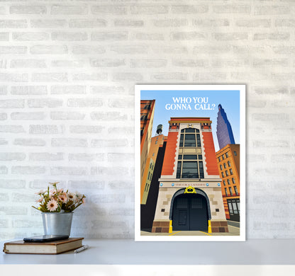 Ghostbusters Day Art Print by Richard O'Neill A2 Black Frame